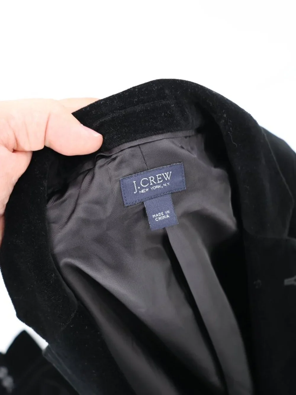 NWT J Crew Sport Coat Mens 38R Ludlow Jacket Velvet Blazer Two Button Black